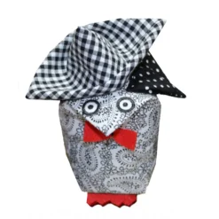 Hühner Deko Happy Easter Trio Stoffhühner Osterdeko Schwarz Weiß