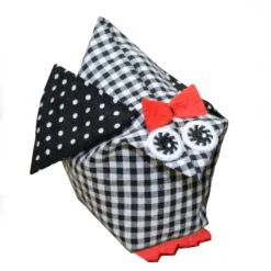 Hühner Deko Set – Schwarz Weiß Stoffhühner als Tischdeko oder Mobile