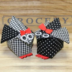 Hühner Deko Set – Schwarz Weiß Stoffhühner als Tischdeko oder Mobile