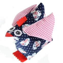 Hühner 3er Set Deko – Stoffhühner Ostertisch Blau Blumen – Osterdeko - la miscela