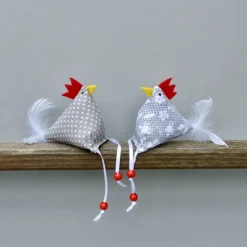 Hühner, Osterdeko, 2 St. Stoffhühner