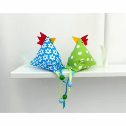 Hühner, Osterdeko, 2 St. Stoffhühner