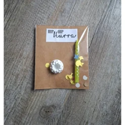 Hip Hip Hurra / Minigugelhupf / Geburtstagskerze / Geschenkverpackung