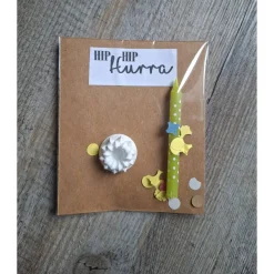Hip Hip Hurra / Minigugelhupf / Geburtstagskerze / Geschenkverpackung