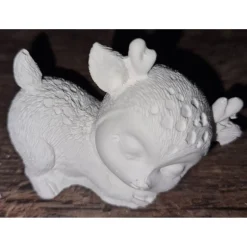 Hirsch Reh Fawn Figuren klein und groß in weiß - Pastelltöne möglich