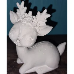 Hirsch Reh Fawn Figuren klein und groß in weiß - Pastelltöne möglich