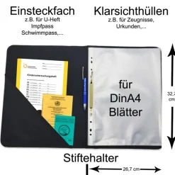 Hirsch Zeugnismappe personalisiert | Zeugnismappe | Zeugnismappe mit Namen | Urkundenmappe