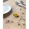 Häkelblüten & Marienkäfer Streudeko Set – Handgemachte Frühlingsdeko, 12-tlg., Blumen, Biene, Ostern
