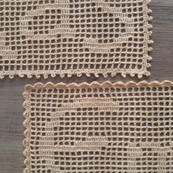 Häkeldeckchen mit Namen Emma / Lukas, Andenken zur Geburt