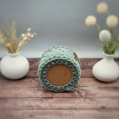 Häkelkorb mit Henkel und Holzboden in 3 Größen – Korb für Blumenkinder oder als Geschenkkorb