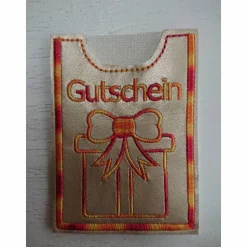 Hülle für einen Gutschein