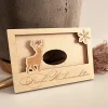 Hülle für Geschenkgutschein "Frohe Weihnachten" Hirsch, Geldgeschenk, Holz