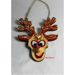 Hängedeko RENTIER Nikolausgeschenk Türdeko Deko Weihnachtsgeschenk Adventskalenderfüllung Rentier Elch Hirsch Holzdeko