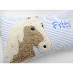 Hobby Horsing Pferdekissen Namenskissen Taufkissen Kuschelkissen Kindergartenkissen Geburtsgeschenk Pferd Pferdchen Pony