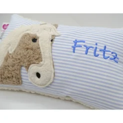 Hobby Horsing Pferdekissen Namenskissen Taufkissen Kuschelkissen Kindergartenkissen Geburtsgeschenk Pferd Pferdchen Pony