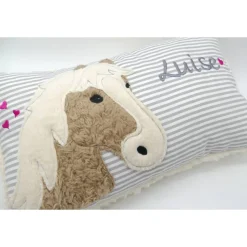Hobby Horsing Pferdekissen Namenskissen Taufkissen Kuschelkissen Kindergartenkissen Geburtsgeschenk Pferd Pferdchen Pony