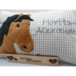 Hobby Horsing Pferdekissen Namenskissen Taufkissen Kuschelkissen Kindergartenkissen Geburtsgeschenk Pferd Pferdchen Pony