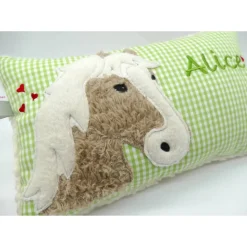 Hobby Horsing Pferdekissen Namenskissen Taufkissen Kuschelkissen Kindergartenkissen Geburtsgeschenk Pferd Pferdchen Pony