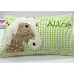 Hobby Horsing Pferdekissen Namenskissen Taufkissen Kuschelkissen Kindergartenkissen Geburtsgeschenk Pferd Pferdchen Pony