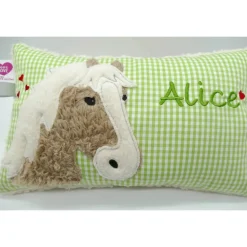 Hobby Horsing Pferdekissen Namenskissen Taufkissen Kuschelkissen Kindergartenkissen Geburtsgeschenk Pferd Pferdchen Pony