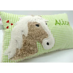 Hobby Horsing Pferdekissen Namenskissen Taufkissen Kuschelkissen Kindergartenkissen Geburtsgeschenk Pferd Pferdchen Pony