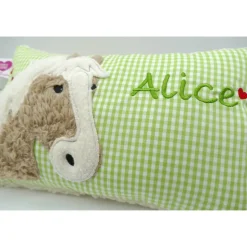 Hobby Horsing Pferdekissen Namenskissen Taufkissen Kuschelkissen Kindergartenkissen Geburtsgeschenk Pferd Pferdchen Pony