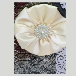 Hochwertige Geschenktasche Fashion handgefertigt Dunkelgrau-Silber