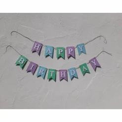 Hochwertige Girlande zum Geburtstag Happy Birthday Wimpelkette aus Papier auf Wunsch personlisiert mit eigenem Namen