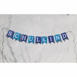 Hochwertige Girlande zum Schulanfang, Schulkind, 1. Schultag. Wimpelkette zum Schulstart auf Wunsch personalisiert mit Wunschnamen.