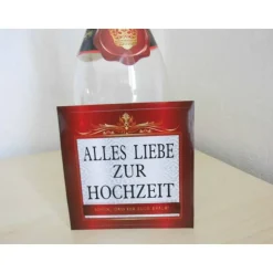 Hochzeit Etikett für Sektflasche 29 x 9 cm – Perfekt für Geldgeschenke, Süßes & Konfetti