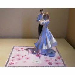 Hochzeit Geldgeschenk Brautpaar mit Baby in Rosa – Geschenkidee für Mädchen & Taufe