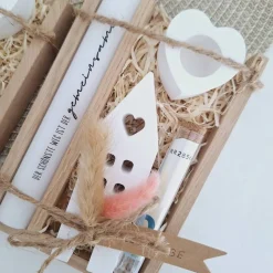 Hochzeit Geldgeschenk Hochzeitsgeschenk Haus / Lichthaus Kerzenhalter Herz Geschenkset Gutschein Kerzenset Stabkerze Ker