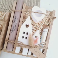 Hochzeit Geldgeschenk Hochzeitsgeschenk Häuser / Lichthäuser Kerzenhalter Herz Geschenkset Gutschein Kerzenset Stabkerze