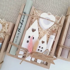 Hochzeit Geldgeschenk Hochzeitsgeschenk Häuser / Lichthäuser Kerzenhalter Herz Geschenkset Gutschein Kerzenset Stabkerze