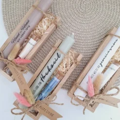 Hochzeit Geldgeschenk Reagenzglas Hochzeitskerze Hochzeitsgeschenk Geschenkset Gutschein Kerzenset Stabkerze Kerzenbox H