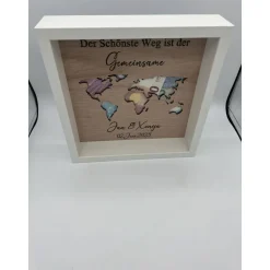 Hochzeit Geldgeschenk weltkarte, Hochzeitstag, weg zusammen, Hochzeitsgeschenk ,Geldgeschenk, Geburtstagsgeschenk, holz