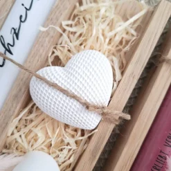 Hochzeit Geschenkset Hochzeitsgeschenk Dekoherz Kerzenhalter Herz Kerzenset Stabkerze Kerzenbox Holzbox Mitbringsel