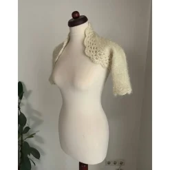 Hochzeit Stola,Stola,Bolero,Jacke,Jacke,Hochzeit,Besondere Anlässe,Blumen Applikation, creme!