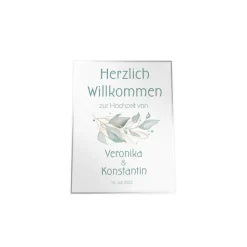 Hochzeit Willkommensschild Salbei II personalisierbar