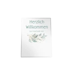Hochzeit Willkommensschild Salbei II personalisierbar
