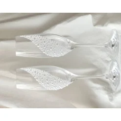 Hochzeitsaccessoires Hochzeitsgläser Sektgläser Sektglas Hochzeitskerzen Brautaccessoires mit Namen Perlen