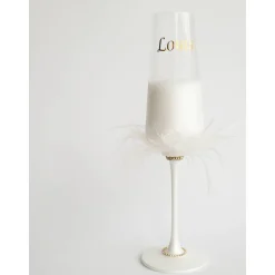 Hochzeitsaccessoires Hochzeitsgläser Sektgläser Sektglas Hochzeitskerzen Brautaccessoires Flöte mit Namen Strasssteinen