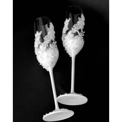 Hochzeitsaccessoires Hochzeitsgläser Sektgläser Sektglas Hochzeitskerzen Brautaccessoires mit Namen