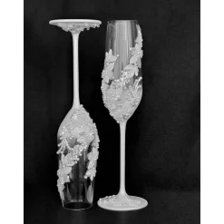 Hochzeitsaccessoires Hochzeitsgläser Sektgläser Sektglas Hochzeitskerzen Brautaccessoires mit Namen