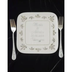 Hochzeitsaccessoires Hochzeitsgläser Sektgläser Hochzeitskerzen Brautaccessoires mit Namen Tortenmesser Tortenheber blau