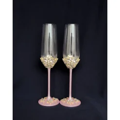 Hochzeitsaccessoires Hochzeitsgläser Sektgläser Sektglas Hochzeitskerzen Brautaccessoires Flöte mit Namen mit Kristalle