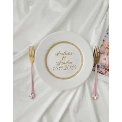 Hochzeitsaccessoires Hochzeitsgläser Hochzeitsdeko Brautaccessoires mit Namen Tortenmesser Tortenheber rosa gold Geschen