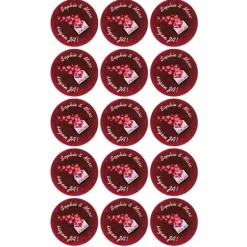 Hochzeitsaufkleber | Liebesbrief mit Herzen  