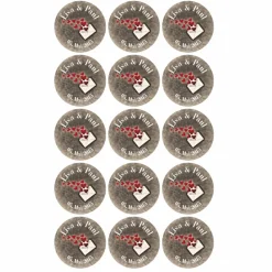 Hochzeitsaufkleber | Liebesbrief mit Herzen