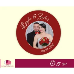 Hochzeitsaufkleber | personaliserbar mit eigenem Foto
